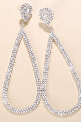 Live A Little Teardrop Rhinestone Earrings