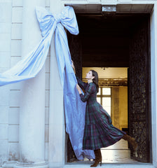 Couturebud The Viviana Nap Dress - Midnight Tartan