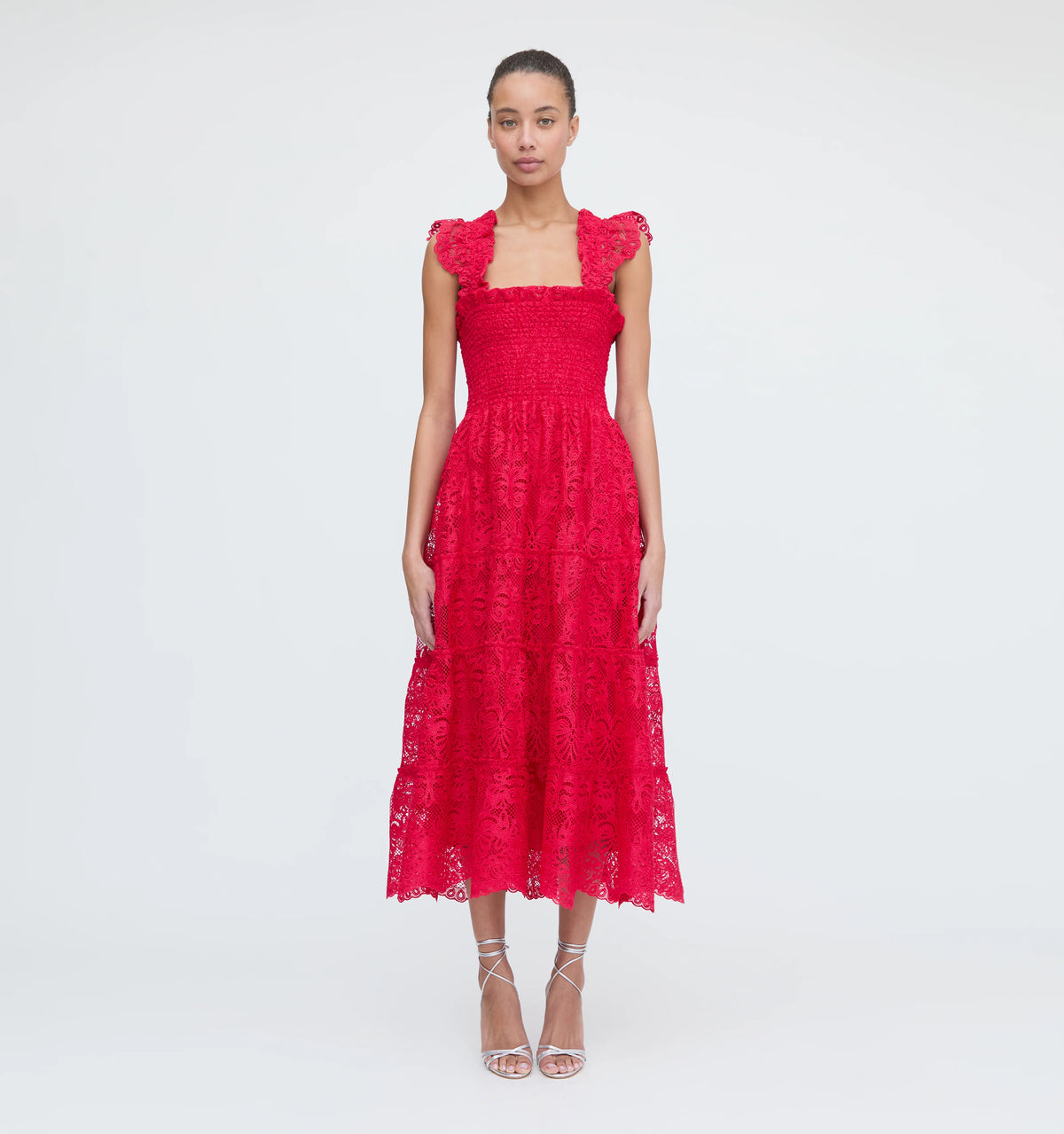 CouturebudThe Lace Ellie Nap Dress - Cerise Lace
