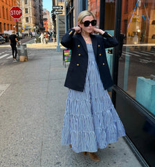 Couturebud The Ellie Maxi Nap Dress - Navy Stripe