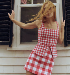 Couturebud The Novia Top - Red Gingham