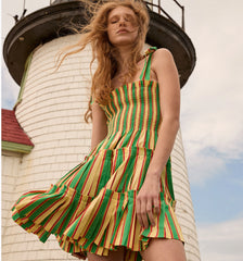 Couturebud The Ribbon Charlotte Nap Dress - Rockhouse Stripe