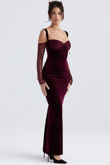 Kaia Evening Velvet Maxi Dress