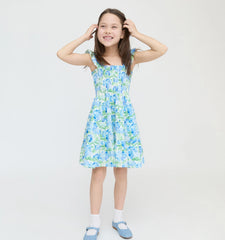 CouturebudThe Hill House x La Coqueta Tiny Ellie Nap Dress - Blue Watercolor Hydrangea
