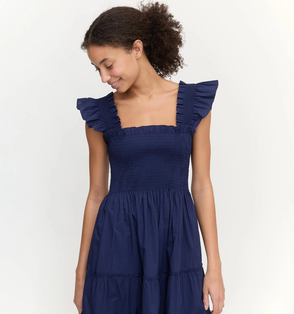 Couturebud The Ellie Nap Dress - Navy Poplin