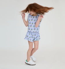 CouturebudThe Tiny Lala Short Set - Blue Block Print