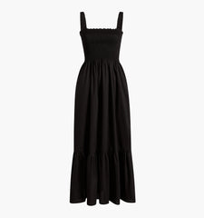 Couturebud The Anjuli Nap Dress - Black Cotton