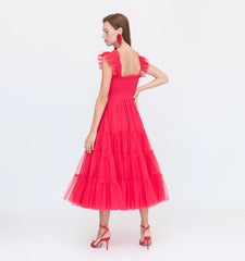 Couturebud The Tulle Ellie Nap Dress - Red Tulle
