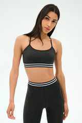 Cali Active Rib Bra - Heather Graphite