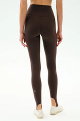 River High Waist Airweight Stirrup - Dark Chocolate