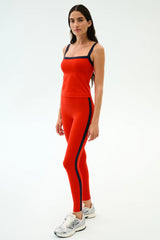 Clare High Waist Rigor 7/8 - Lotus Red/Indigo