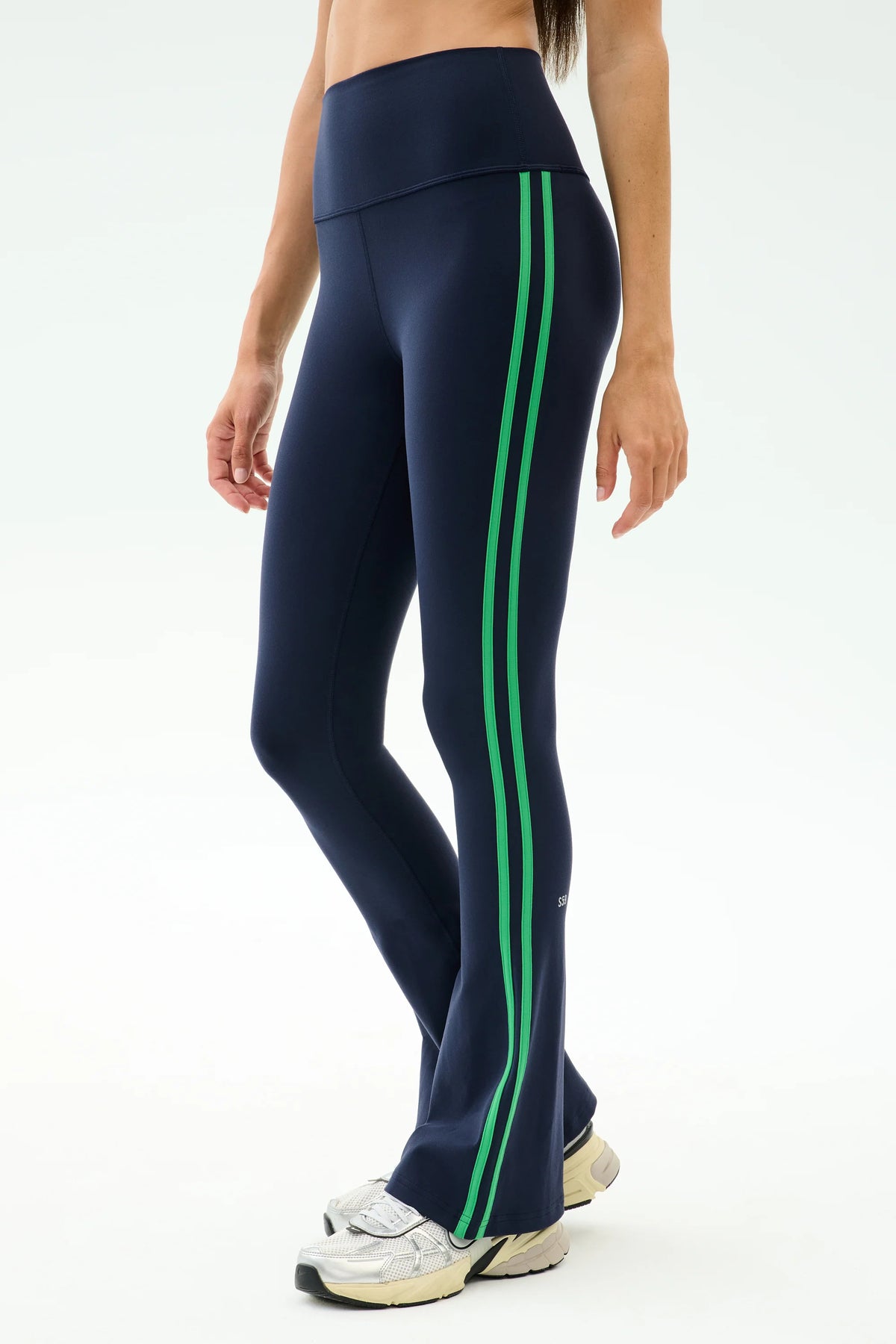 Raquel High Waist Flared Legging - Indigo/Grass