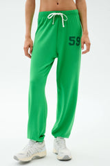 Andie Oversized Fleece Varsity 59 Sweatpant - Grass/59