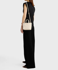Mini Hexa Tote - White(Woven)