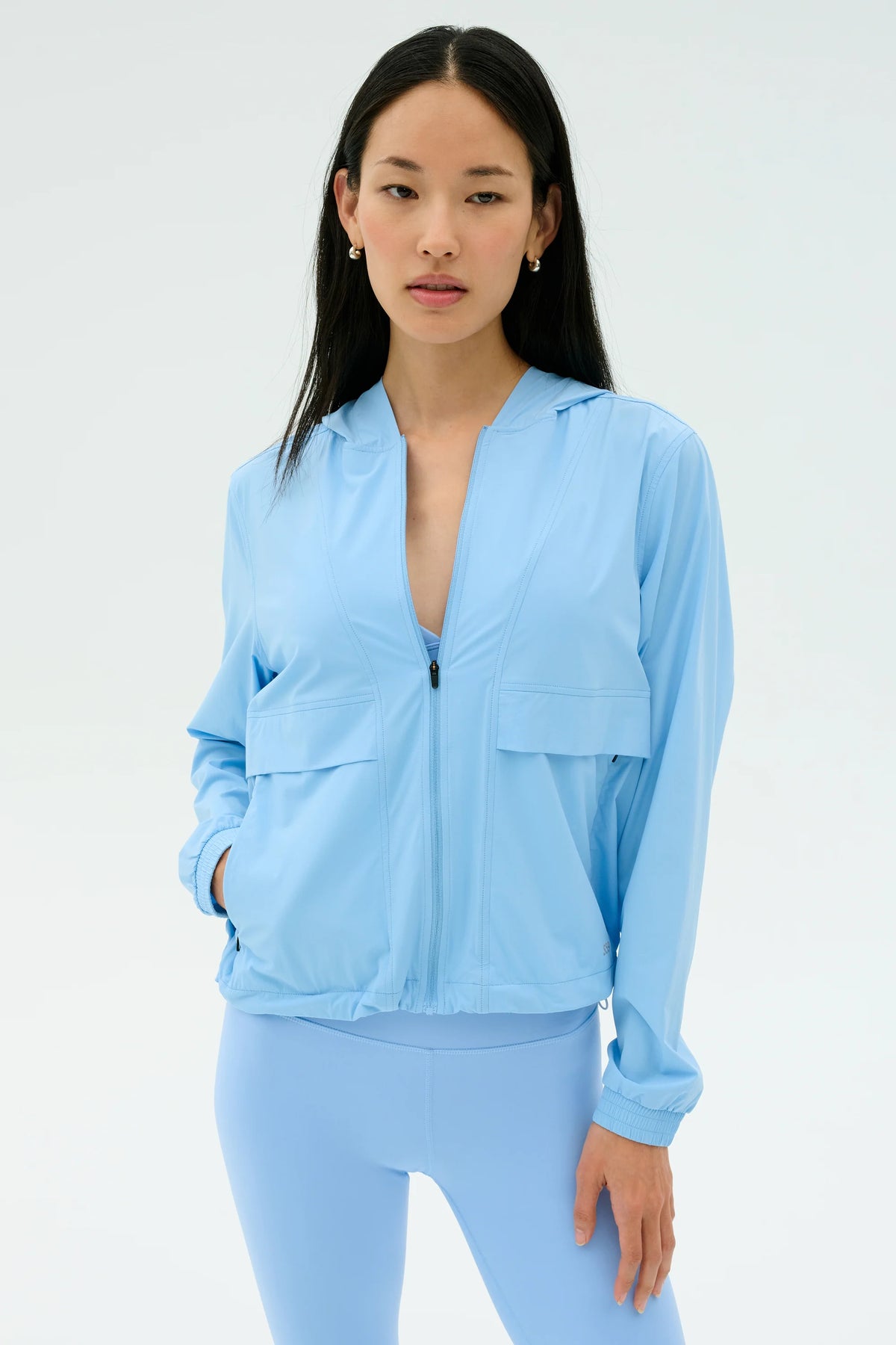 Megan Woven Nylon Jacket - Skylight