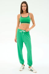 Andie Oversized Fleece Sweatpant - Spearmint