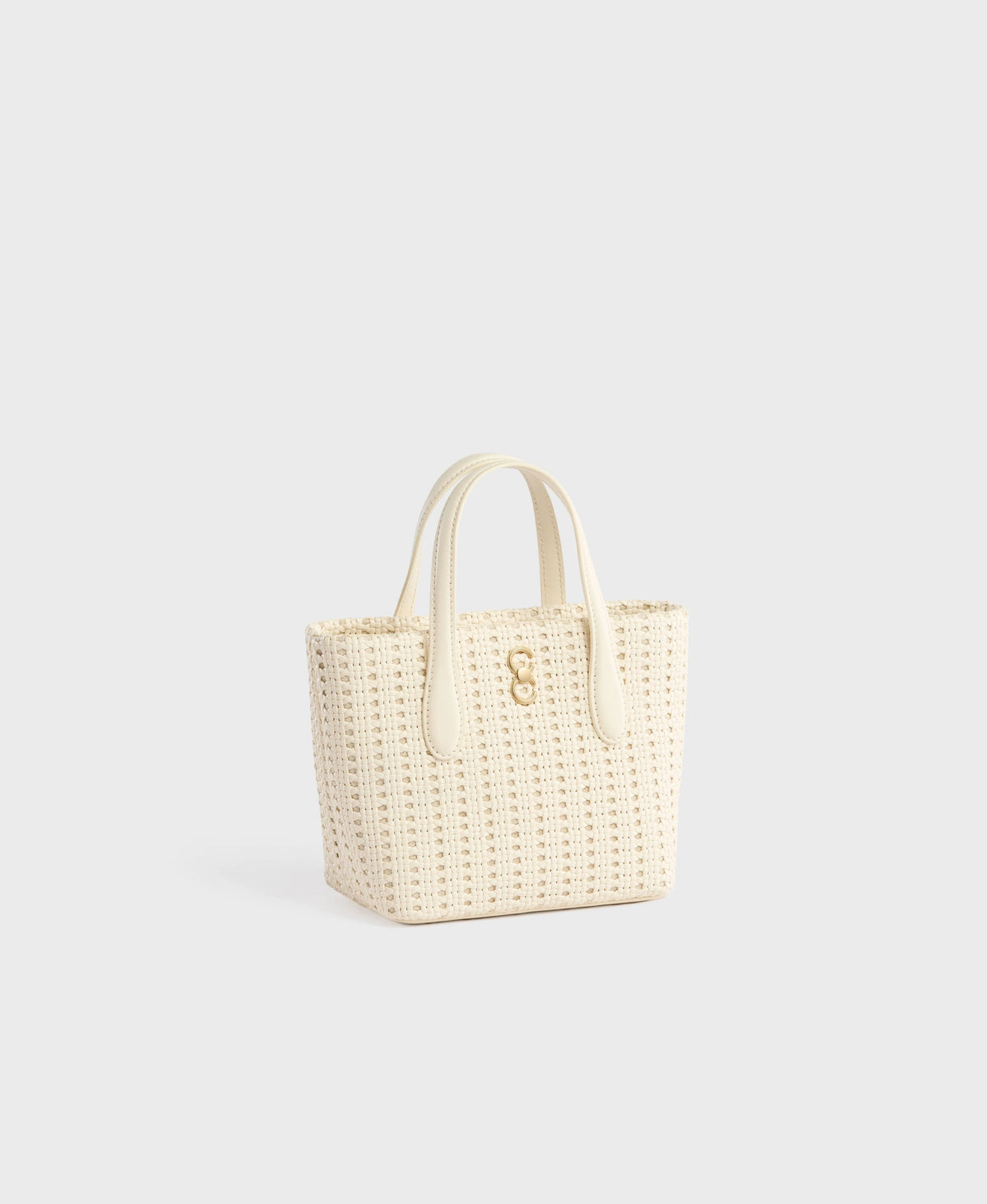 Mini Hexa Tote - White(Woven)