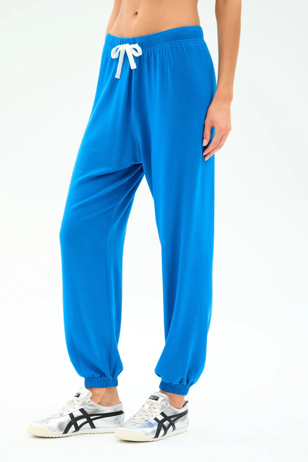 Andie Oversized Fleece Sweatpant - Classic Blue