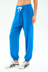 Andie Oversized Fleece Sweatpant - Classic Blue