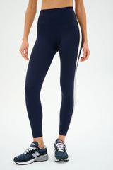 Clare High Waist Rigor 7/8 - Indigo/Creme