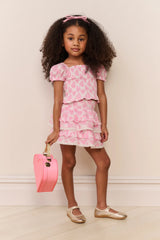 Little Girls Fabielle Heart Print Top