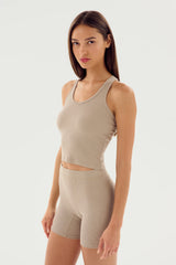 Ashby Rib Crop - Latte
