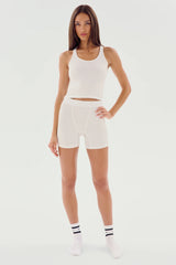 Theo Rib Short - White