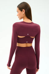 Amelia Airweight Lite Shrug - Dark Cherry