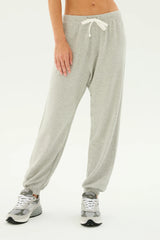 Andie Oversized Fleece Sweatpant - Heather Grey