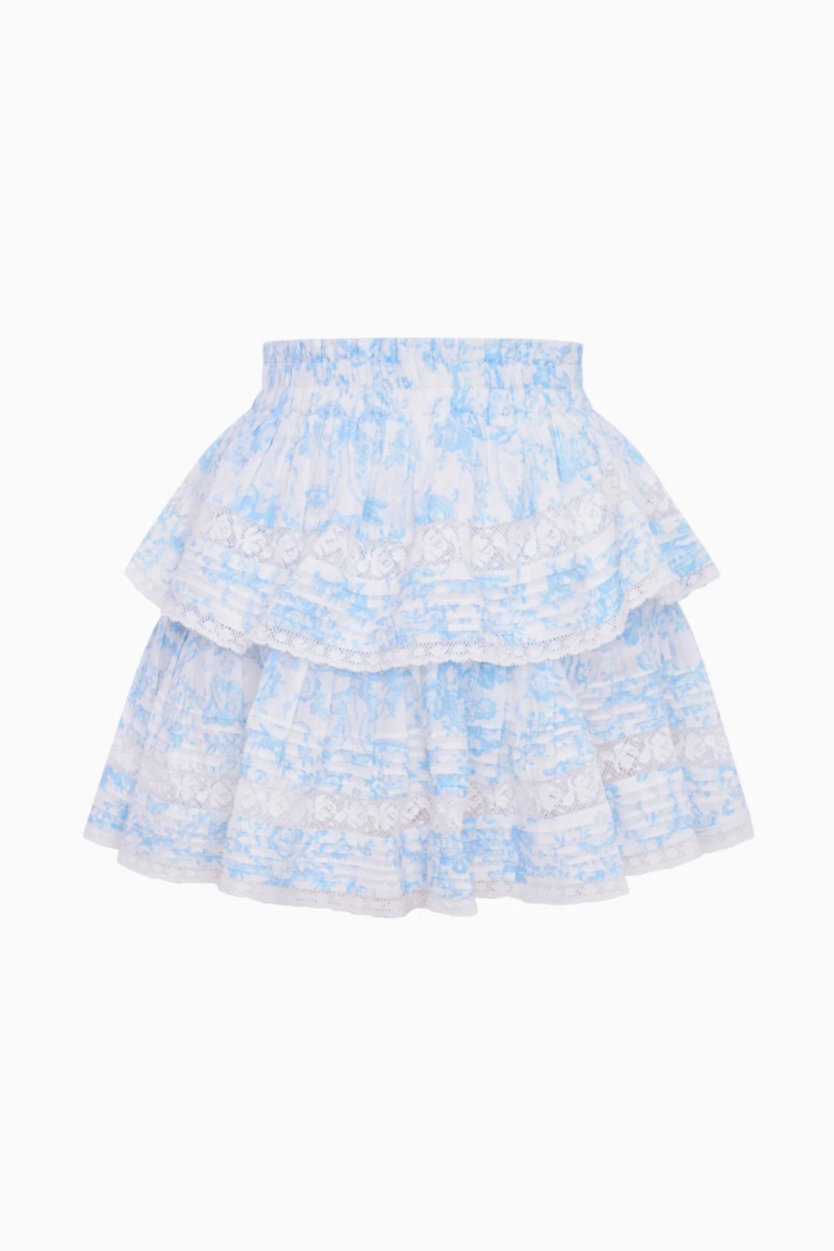 Ruffle Mini Toile Print Skirt
