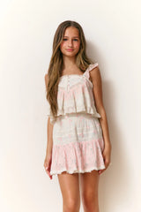 Girls Berkshire Cotton Mixed Print Skirt