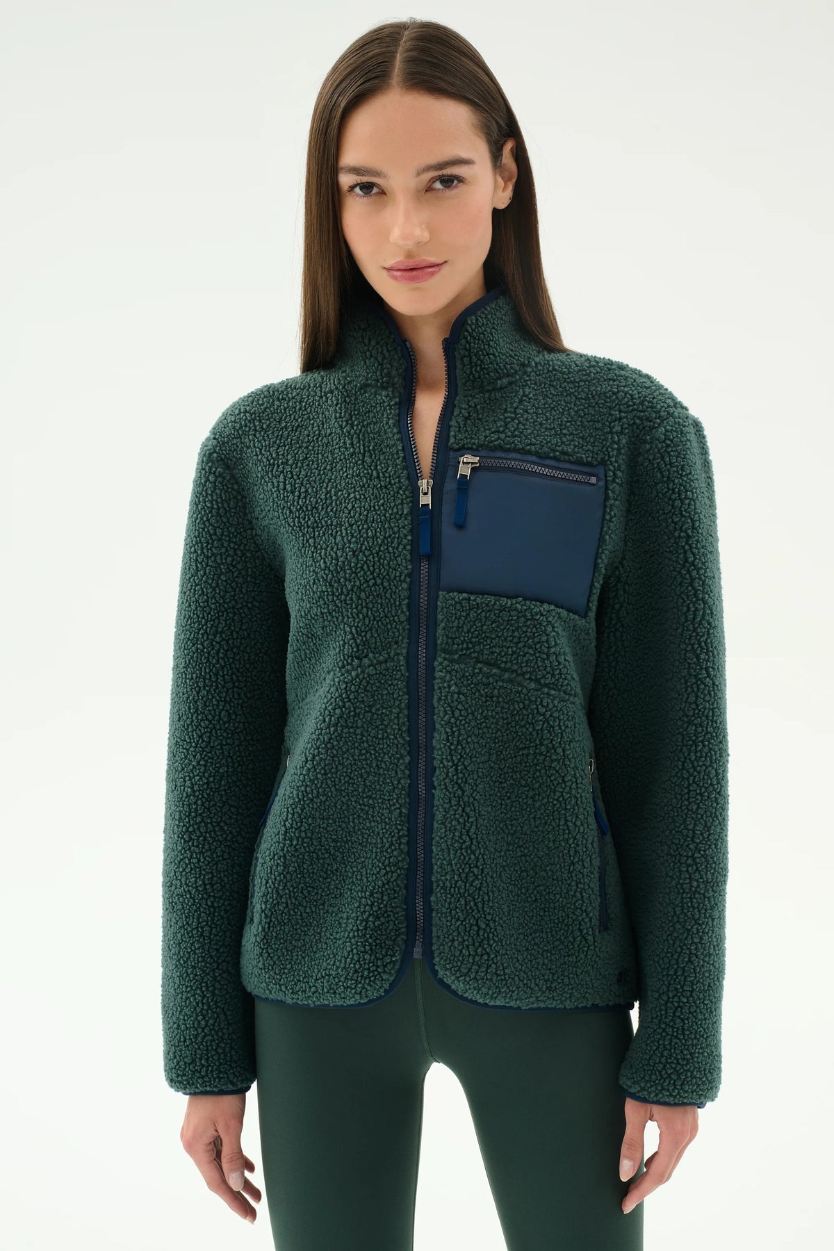 Harris Sherpa Jacket - Military/Indigo