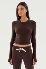 Louise Rib Long Sleeve Crop