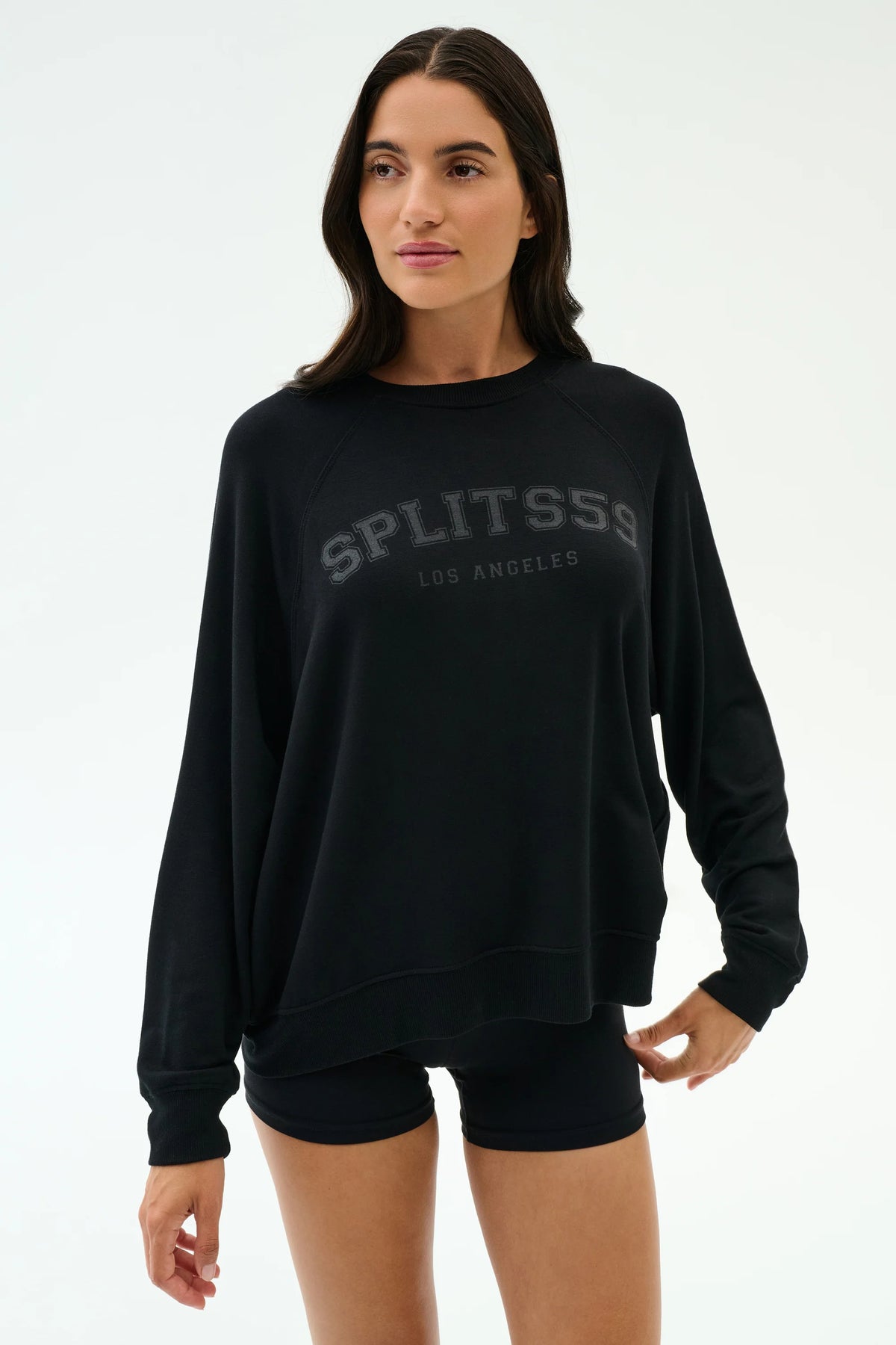 Andie Oversized Fleece Varsity Graphic Sweatshirt