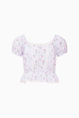 Girls Ottie Floral Striped Top
