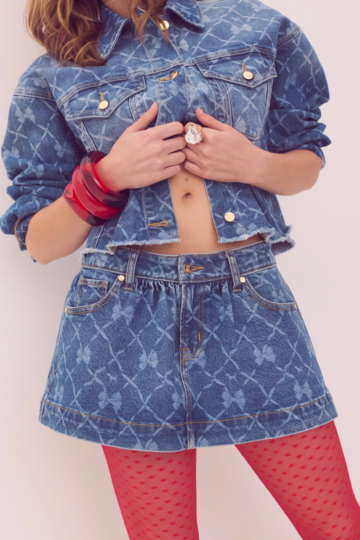 PINK x Couturebud Denim Skirt