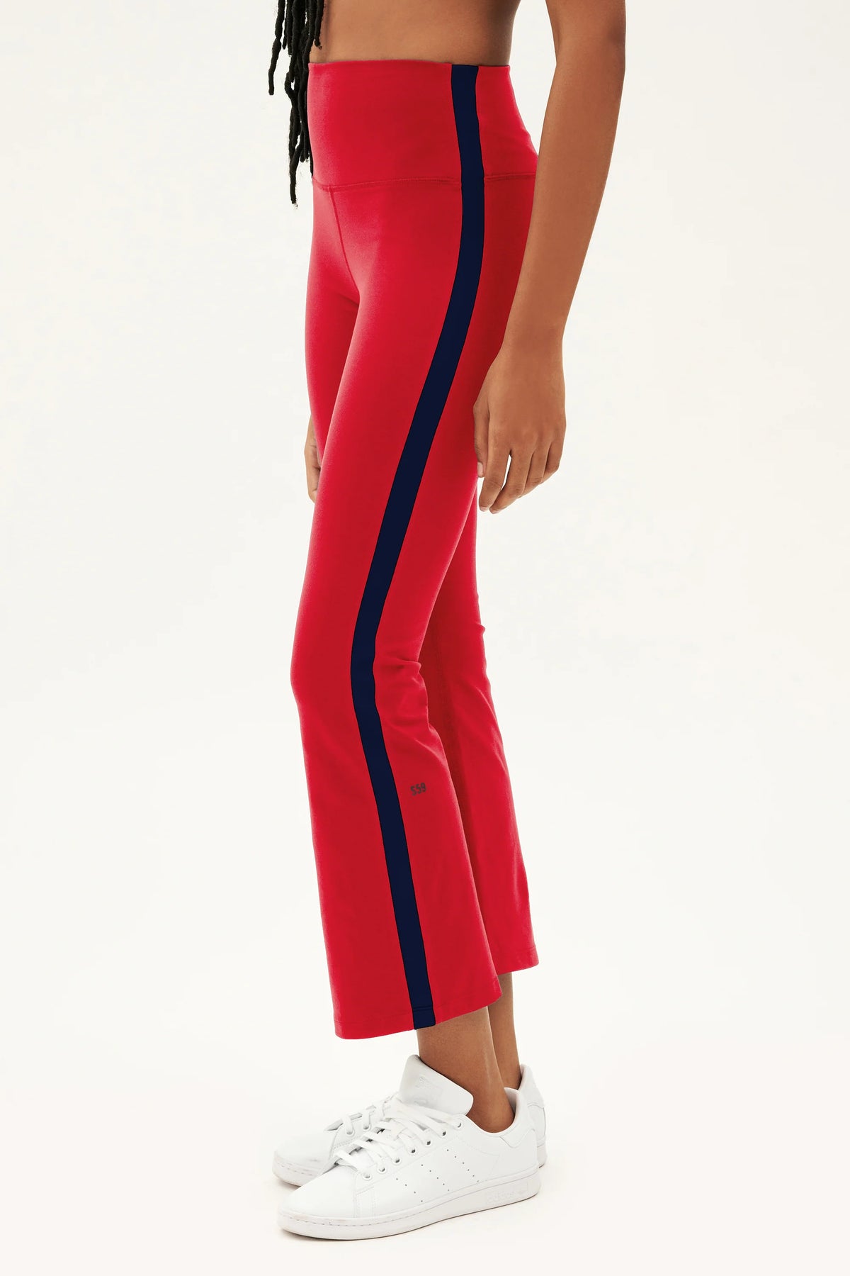 Raquel High Waist Crop - Pirate Red/Indigo