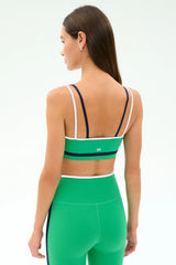 Eva Rigor Double Strap Bra - Spearmint/Indigo