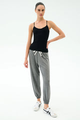 Loren Seamless Waist Length Tank - Black