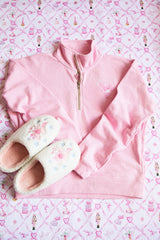 Couturebud x Roller Rabbit Sugarplum Monkey Fuzzy Slippers