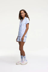 Couturebud x Roller Rabbit Starry Nights Lattice Polo Pajamas