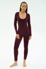 Chloe Airweight Jumpsuit - Dark Cherry