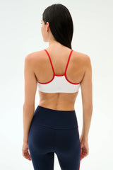 Loren Seamless Bra - White/Lotus Red