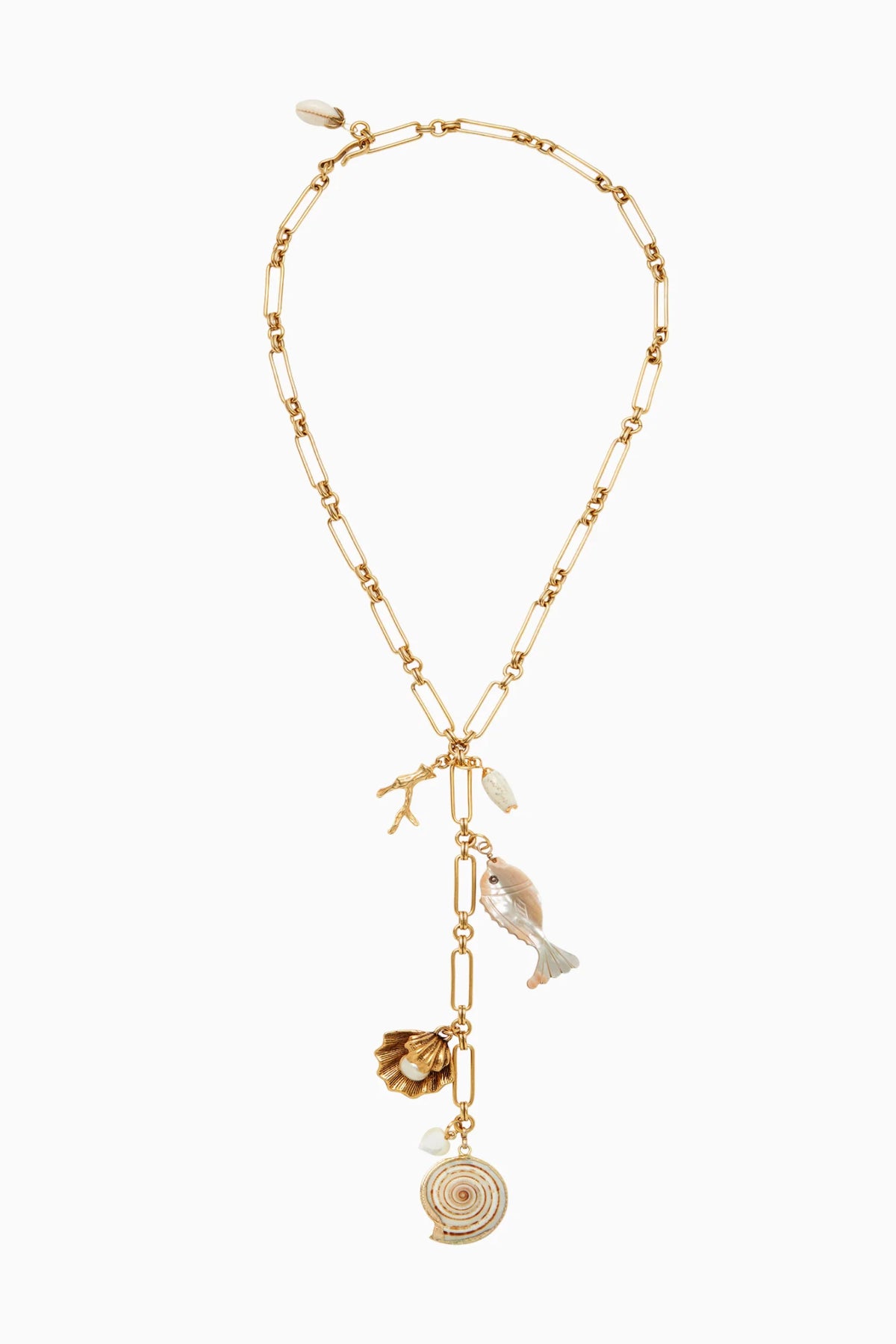 Brinker+Eliza Shell Beach Y Necklace
