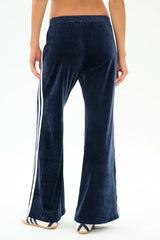 Heritage Velour Pant - Indigo/White