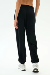 Andie Oversized Fleece Varsity 59 Sweatpant - Black/59
