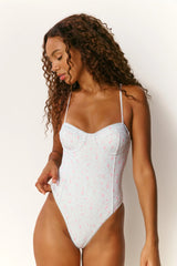 Mina Blue Floral One-Piece Swimsuit