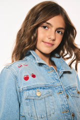 Girls Lavina Cherry Denim Jacket
