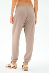 Andie Oversized Fleece Sweatpant - Latte