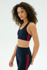 Ella Airweight Bra - Indigo/Pirate Red